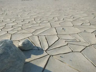 Dried Desert Land 3D model