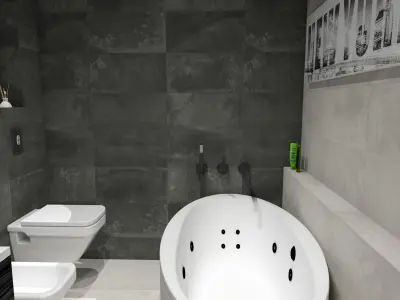 3D Modern Bathroom 3D model