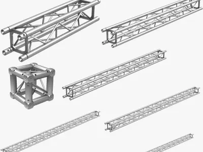 Mini Square Truss Collection - 7 PCS Modular 3D model