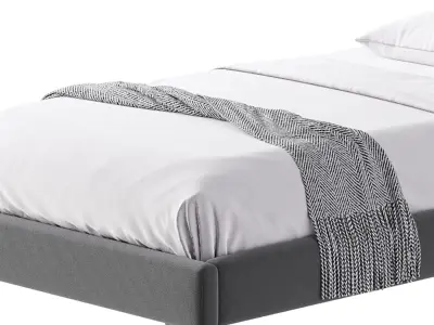 Fasde grey bed 3D model