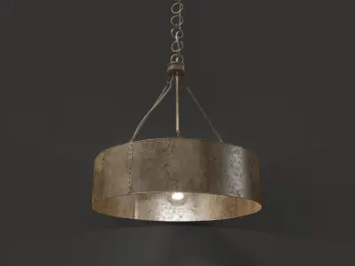 Old metal lamp 3D model