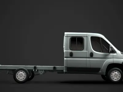Fiat Ducato Chassis Truck Crew Cab 4035XL WB 2014 3D model