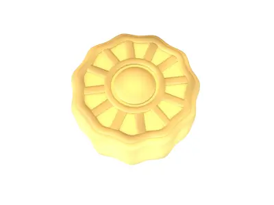 Moon Cake v2 002 Low-poly 3D model