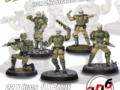 DNA Brothers Platoon DNA Stealers Proxy Genestealers Warhammer 3D print model