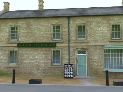 An English Country Pub Inn Hotel 3D model