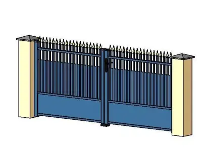 Portail m tal - Double Free 3D model