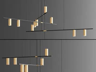 Light Suspension Chandelier 3D model purchase