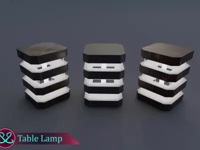 Awesome Table Lamps Table Lamp Pack Free low-poly 3D model
