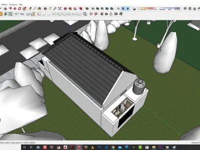 Sketchup enscape exterior and interior  ready for animation 3D model