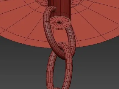 Evoke Collection 5 Light Polished Nickel Chandelier 3D model