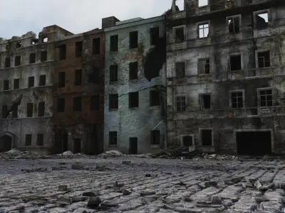  Ruined City Warsaw WW2 1945 