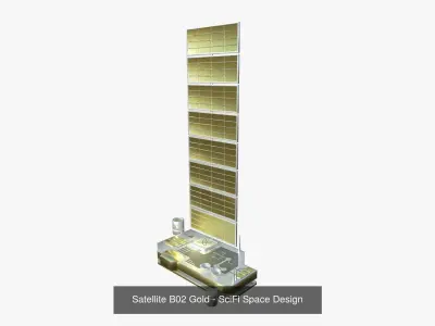 10 Satellites B Collection - SciFi Space Design 3D Model Pack