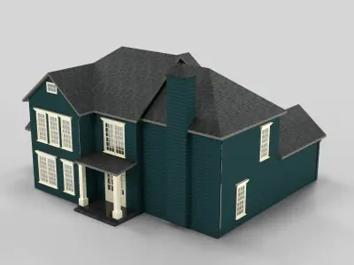 British House Design 20T3  Low-poly 3D model