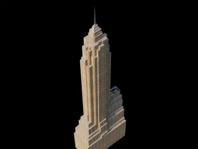 70 Pine Street - NYC Low-poly 3D model