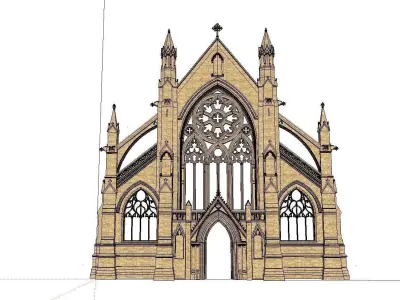Architecture-Religion-God-Culture-Temple-0254 gothic structure 3D model