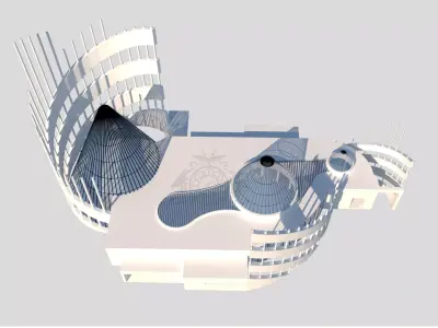 Contemporary Parametric Building Concept 3D model