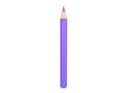 Colored Pencils v1 008 Low-poly 3D model