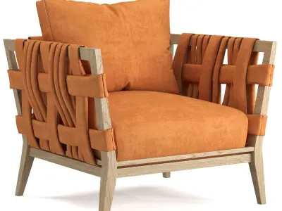 Malang Outdoor Lounge Chair 3D model