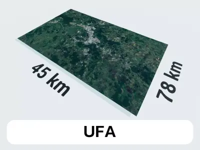 Ufa Russia City Landscape 3D Model 3D model