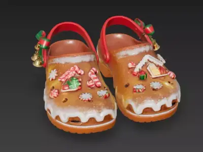 Illuminated Holiday Party Clogs 3D Model Low-poly 3D model