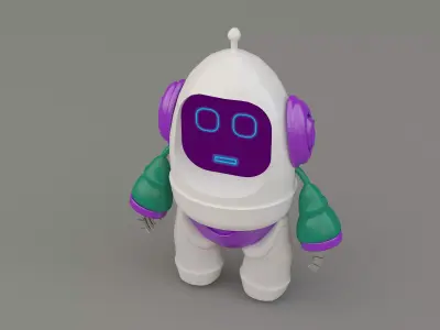  Robot cartoon 3d Design Funny 3D model
