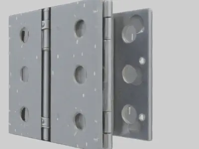 Metal hinge Low-poly 3D model