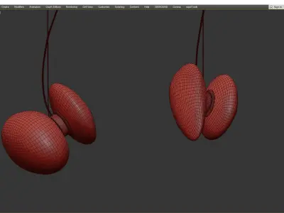 LINDIS pendant lamp balls hanging from ceiling Low-poly 3D model