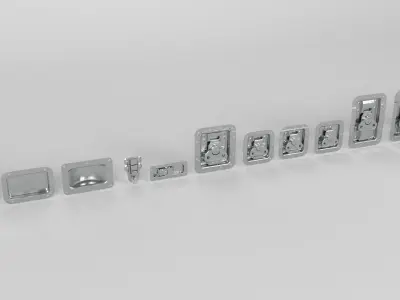 Flight Case components 3D model 3D model