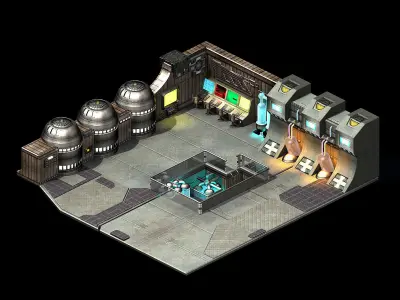 Sci Fi Building-Science Academy 03 3D model
