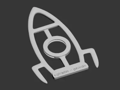 Skyrocket Bookmark Free 3D print model