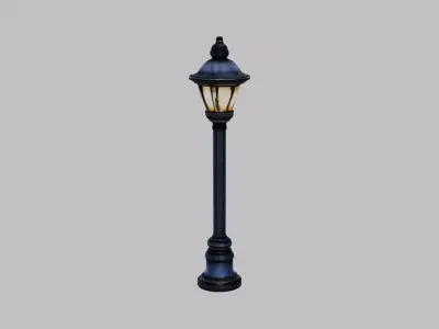 modern lamp post Free low-poly 3D model