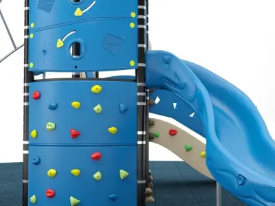 Outdoor Playground Collection 10 piece Set 3D model