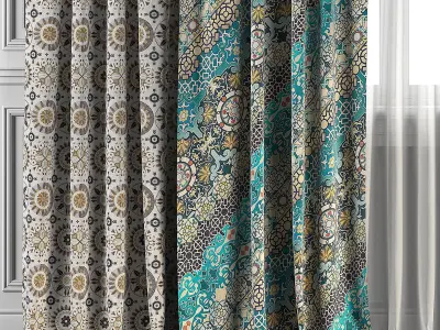 Curtain Set 96 3D model