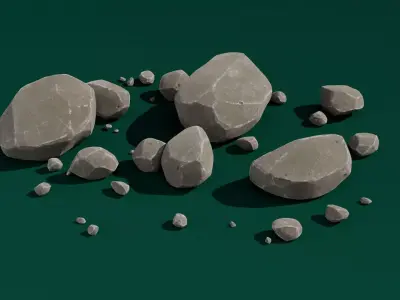 Rocks Low-poly 3D model get