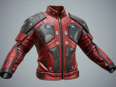 Sci-Fi Jacket p01 Low-poly 3D model