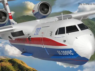  Beriev Be 200 Altair Aircraft Rigged for Maya 
