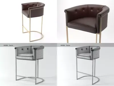 Calvin Barstool 3D model