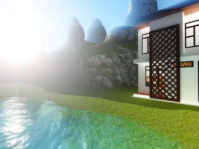 5x5 house design tiny house design 3D print model