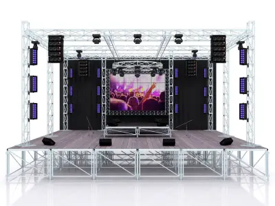 Concert Music Stage 3D model