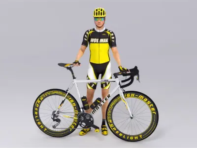  Male Cyclist Animated HQ 