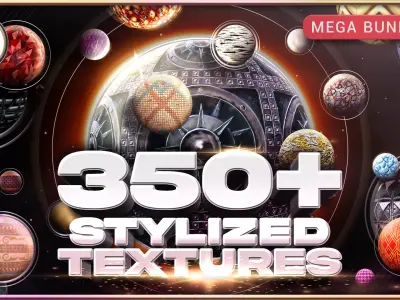 350 Stylized Textures - Mega Bundle 4 Texture