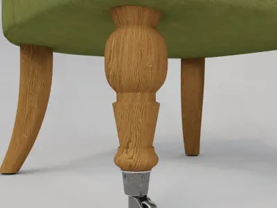 Furnished Chair 3D Model 3D model