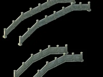 Game Architecture - Stone Bridge 12 3D model