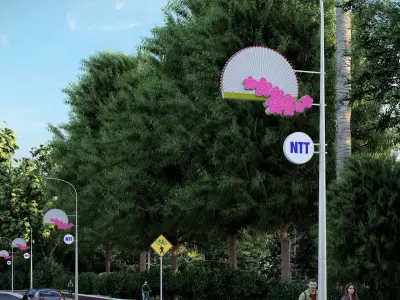 Traffic lamp - Art lampposts 3D model