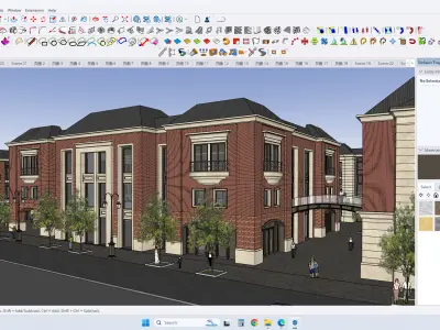 victorian exterior facade sketchup model 3D model