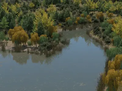 Mountain Forest Landscape 3D model