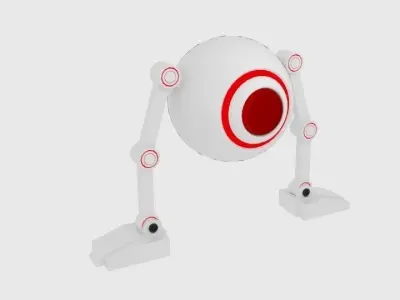 Leg Sphere Drone Low-poly 3D model