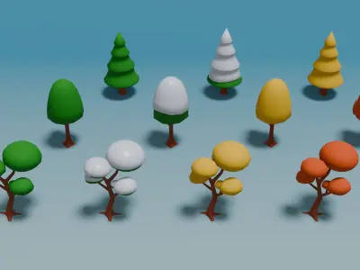 Stylized Exterior Props by Asterman  Low-poly 3D model