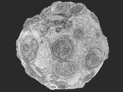 Asteroid01 asteroid with holes in it 3D model