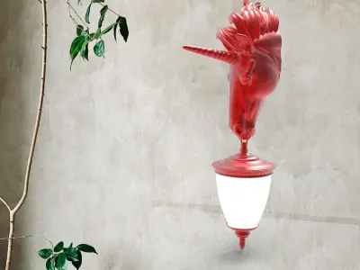 Unicorn Head Wall Lamp 3D print model